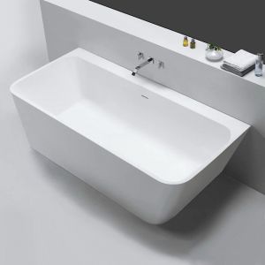 LOVE 160 - Baignoire semi-ilot en Solid Surface 160 x 85 x 56(h) cm