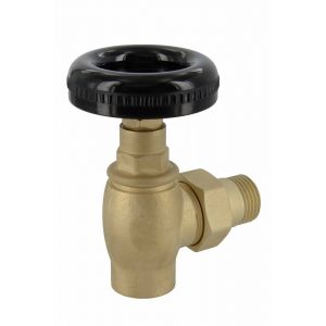 Robinet manuel volant noir pour radiateur Fonte