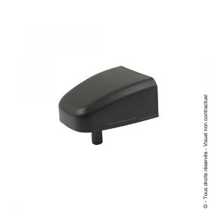 Gond a visser inox avec cache composite noir