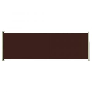 Auvent paravent store brise-vue latéral rétractable de patio jardin terrasse balcon protection visuelle écran 200 x 600 cm marron 02_0007366