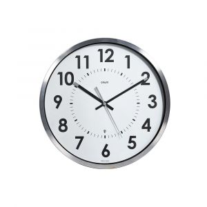 Horloge radio contrôlée Abylis Ø30cm - alu - Orium