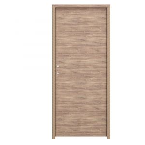Bloc-porte poussant gauche H.204 x l.73 MDF CHENE FONCE