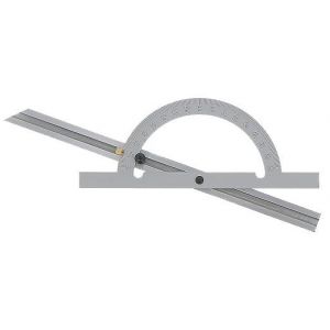 Rapporteur d'angle en acier 400x200mm avec r&egrave;gle coulissante - WILMART - 254613