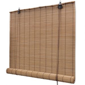 Store enrouleur bambou brun 140 x 160 cm fenêtre rideau pare-vue volet roulant 4102149/2