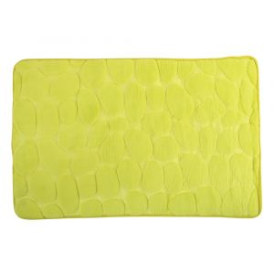 MSV Tapis de bain Microfibre PEBBLE 50x80cm Vert Anis