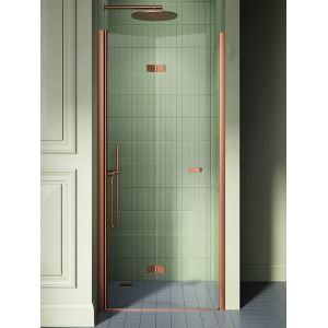Porte de douche pliante gauche 100 cm cuivre brossé MONAKO COPPER BRUSHED
