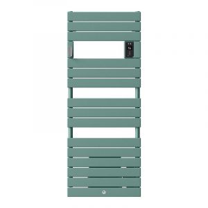 Radiateur sèche-serviettes électrique Riviera 2 - Avec soufflerie - 500+1000W - Vert eucalyptus