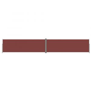 Auvent paravent store brise-vue latéral rétractable de patio jardin terrasse balcon protection visuelle écran 200 x 1200 cm marron 02_0007420