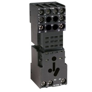 PERRY-Socle avec bornes à vis type cage pour relais 2 contacts inverseurs