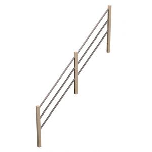 Rampe de type C pour escalier droit Jura - Metal