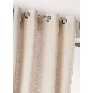 Rideau Lin Lav&eacute; oeillet 140x250cm naturel