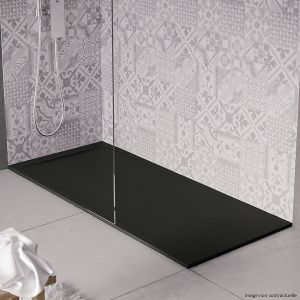 Receveur de douche en pierre naturelle extra plat à poser 90x120cm - noir - ORIGINE