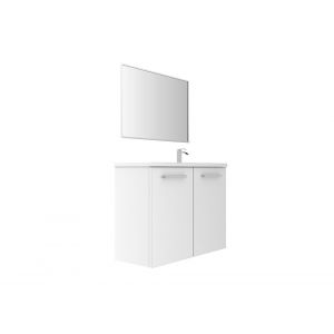 Meuble vasque droite - Blanc - L90xP35cm