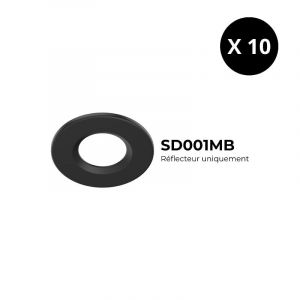 SOLUM - Pack de 10 collerettes rondes noires pour STELLA SD - SD001MB