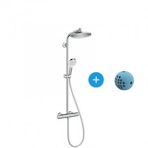 Hansgrohe Pack Colonne de douche SHOWERPIPE CROMETTA S240 chromé + IPS WashBall (27267000*)