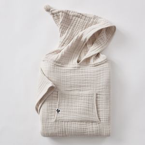 Poncho enfant mixte 2/5 ans Gaze de coton unie GAIA Pampa