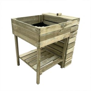 Carré potager sur pied L60xl80 cm avec avec composteur