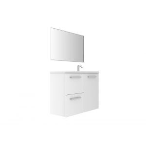 Meuble vasque droite - Blanc - L90xP35cm