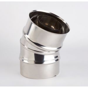 Coude 87° JONCOUX inox conduit fumée D.80mm à D.125mm