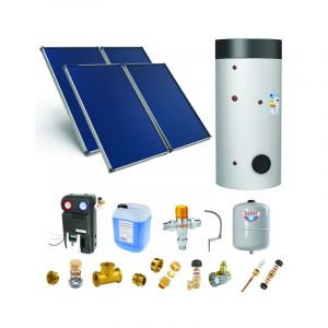 THERMADOR - Astrea Pack C - CESI : 4 capteurs solaires fixation toiture inclinée + ballon ECS 500L double échangeur