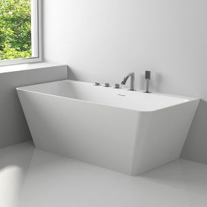 LOVE 170 - Baignoire semi-ilot en Solid Surface 170 x 90 x 56(h) cm