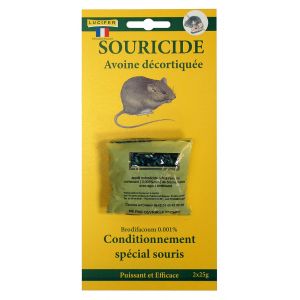 SOURICIDE AVOINE DECORTIQUEE BRODIFACOUM 0.001% 40g BLISTER