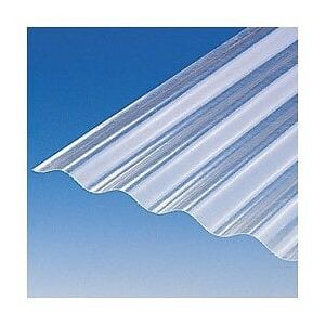 Plaque polyester petites ondes transparent 2,5  x  0,90 m