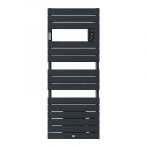 Radiateur sèche-serviettes électrique Riviera 2 - Avec soufflerie - 500+1000W - Gris ardoise