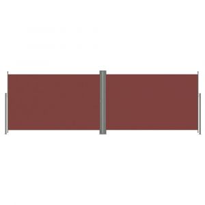Auvent paravent store brise-vue latéral rétractable de patio jardin terrasse balcon protection visuelle écran 200 x 600 cm marron 02_0007421
