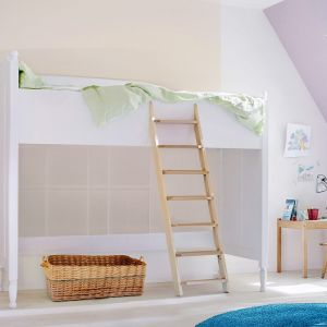 Échelle en bois HANDYSTAIRS "StepUp2" - Escalier pour lit mezzanine - 11 marches jusqu'à 240 cm - 40 cm de large