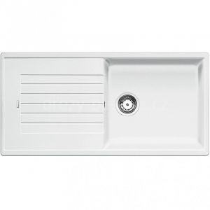 Blanco ZIA XL 6 S - &eacute;vier en composite de granit SILGRANIT PuraDur II, simple bac XL avec &eacute;gouttoir, couleur blanc (517571)