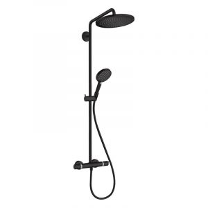 Hansgrohe Croma Select S Colonne de douche Showerpipe 280 1j et avec thermostatique, Noir mat (26890670)