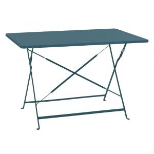 Table rect pliante bleu canard COLORADO