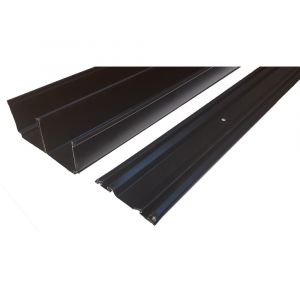 Rails pour porte de placard - Haut - bas - Noir - 240cm