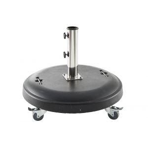 Pied de parasol rond &agrave; roulettes Noir - Hesp&eacute;ride