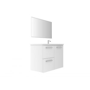 Meuble vasque droite - Blanc - L90xP45cm