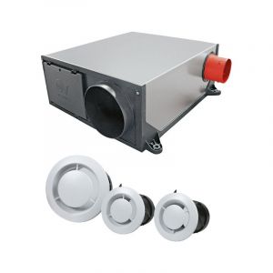 AXELAIR - Kit VMC simple flux hygrovariable extra-plate + 3 bouches - KVVPL