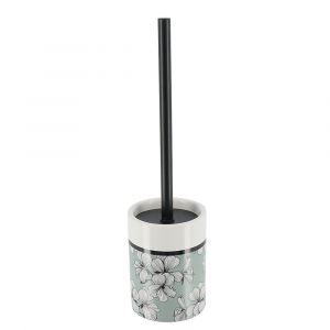 Brosse WC avec support en céramique déco Ecrin Vert