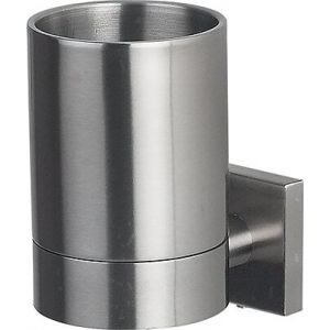 Spirella Gobelet à fixer Acier inoxydable chromé NYO Gris