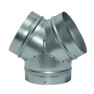 Culotte VMC de dérivation à 90° pour gaines de ventilation en acier galvanisé - Diamètre (mm): 160