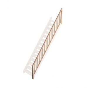 Rampe supplémentaire pour escalier droit en bois de pin Vega