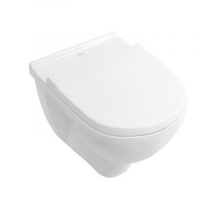 Villeroy & Boch Cuvette à fond creux sans bride O.novo Villeroy & Boch, 360 mm x 560 mm + Abattant softclose, blanc (5660HR01)
