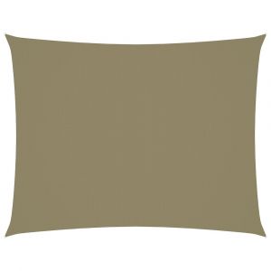 Voile toile d'ombrage parasol tissu oxford rectangulaire 3 x 4 m beige 02_0009662