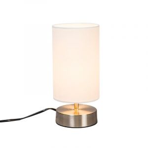 Lampe de table moderne blanche ronde 12 cm dimmable - Milo 2