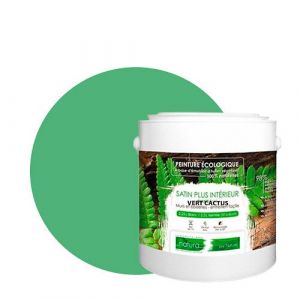 Vert Cactus Vert Cactus-Peinture murale naturelle écologique aspect satin intérieur Natura - 2,5L