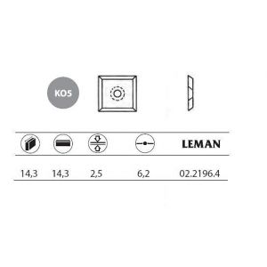 10 plaquettes d'araseur 14,3x14,3x2,5 mm 4 coupes Leman