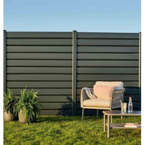 Poteau depart mur adele pvc anthracite 90x40