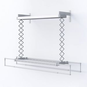 Étendoir électrique mur ou plafond en aluminium résistant – gris – 122x52x70 cm - FOXYDRY PRO 120