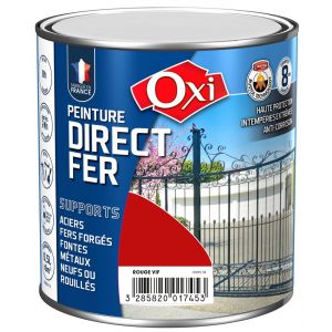 Peinture direct fer rouge vif ral 3020 0.5l