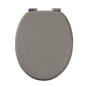 Abattant WC à fermeture lente - Bois moulé - Taupe